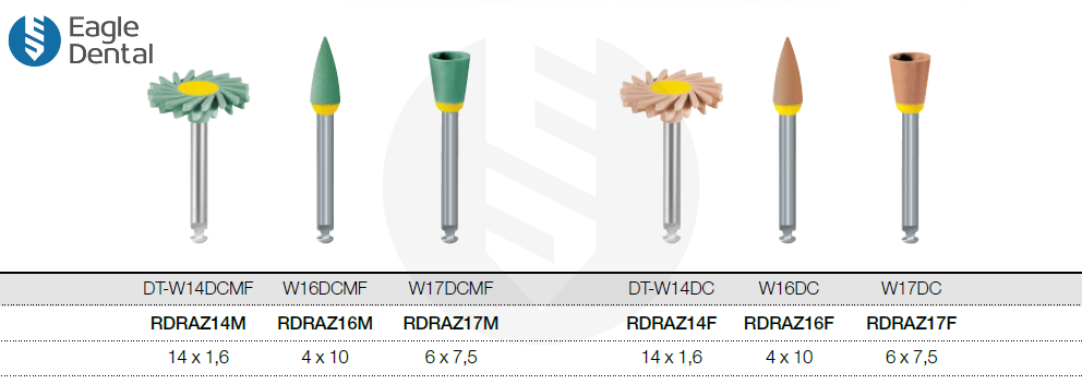EVE Diacera Diamond Rubber - RA zirconia polishing burs