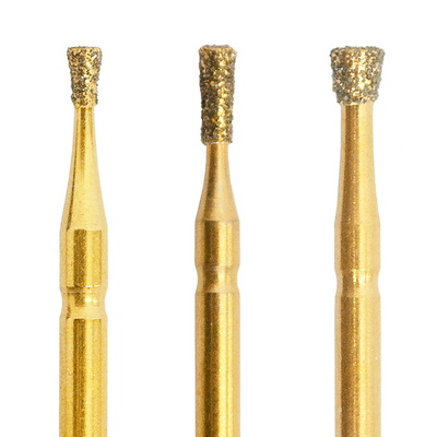 Gold burs: Inverted cone