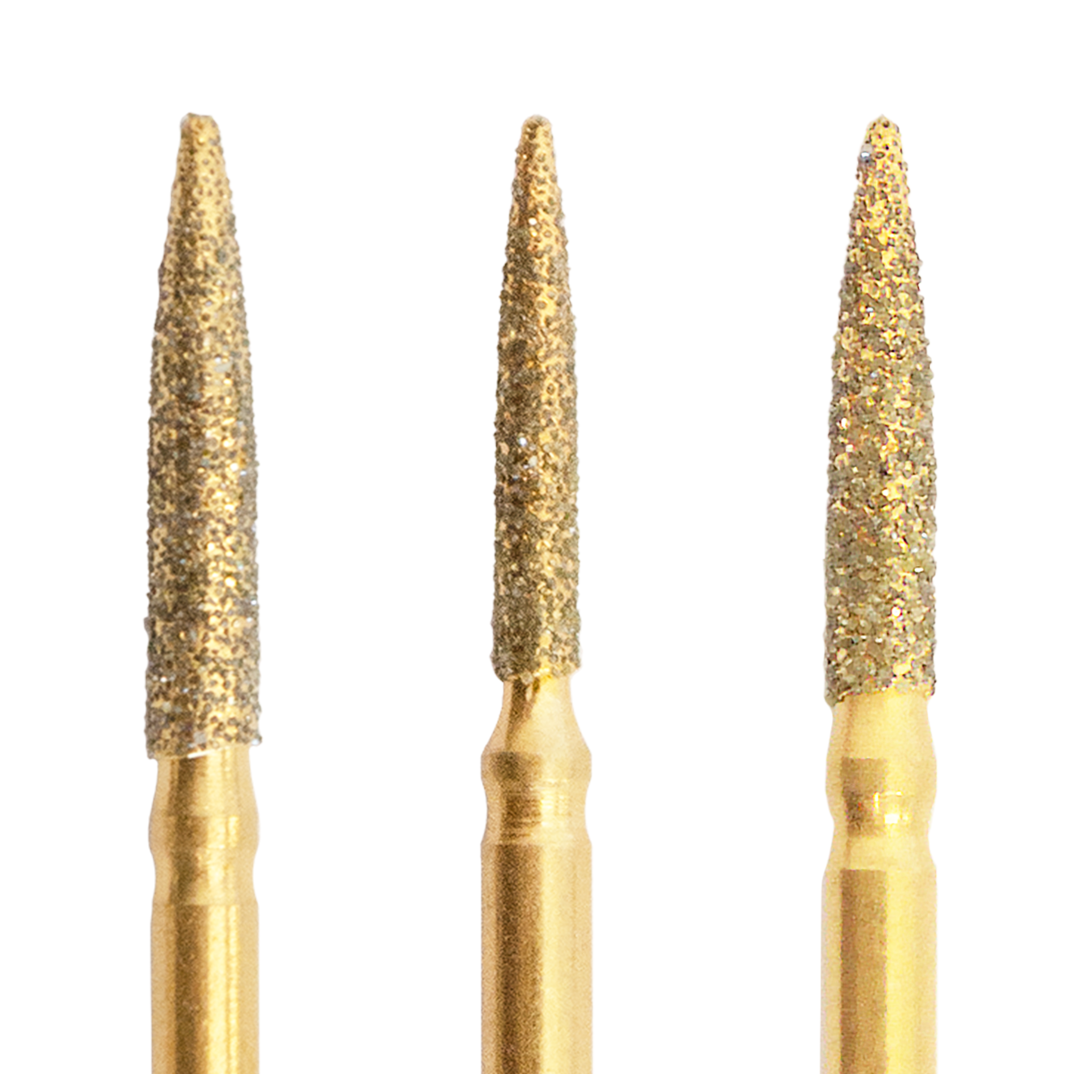 Gold flame burs