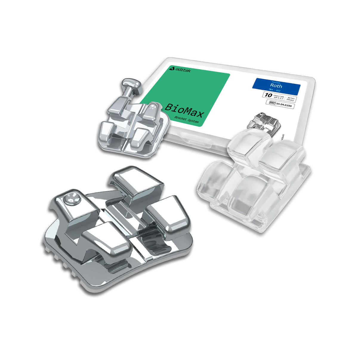 Easyclip+ Passive Self-ligating Bracket Damon .022 Low Torque (5u Easyclip+ Passive Self-ligating Bracket Damon .022 Low Torque (5u