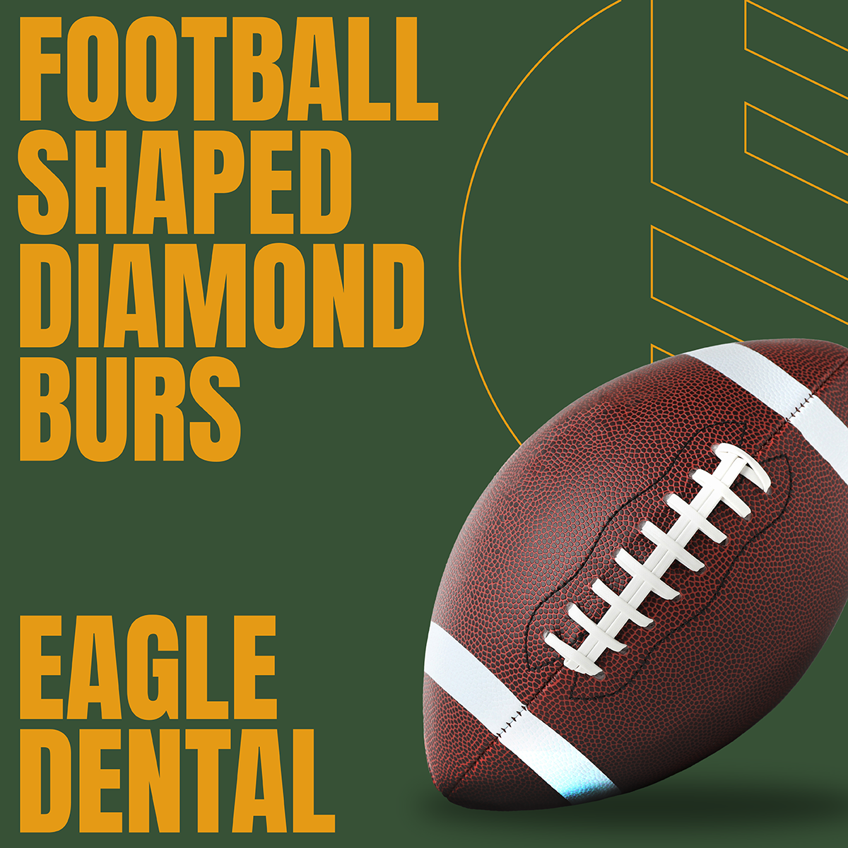 Football Shaped Diamond Burs