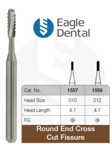 6 blades Round End Cross Cut Fissure Burs