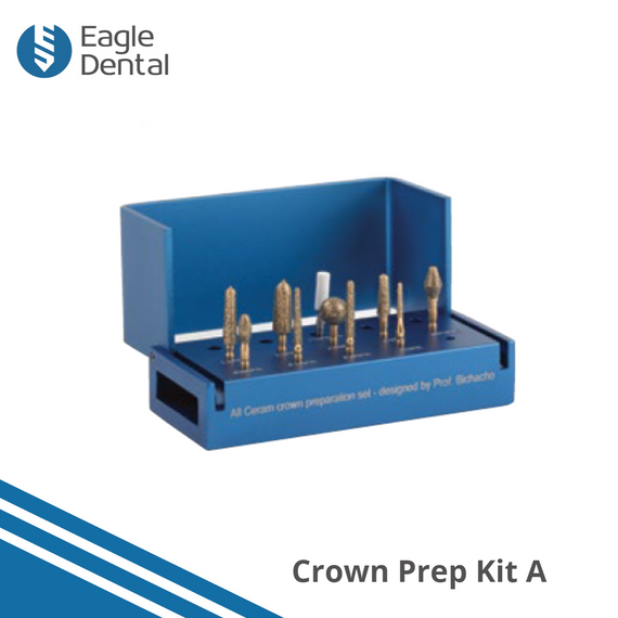 All ceramic crown preparation kit: gold burs – Eagle Dental Burs