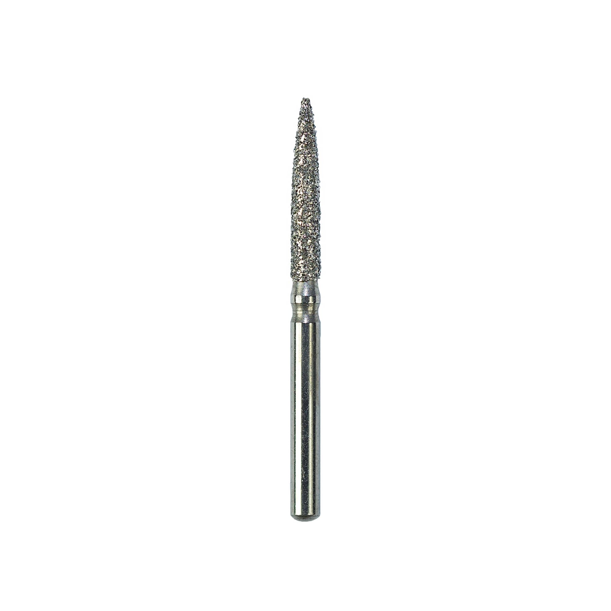 Diamond Flame Burs 861/012XF – Extra Fine, FG Shank, 10-Pack, Yellow Ring, Dental High Speed
