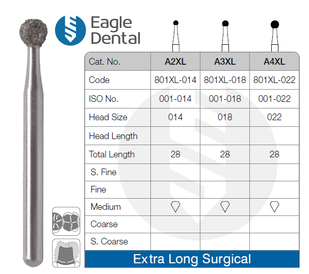 Eagle Extra Long Surgical Burs
