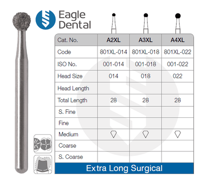 extra long surgical burs