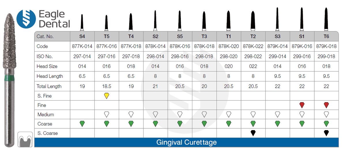 Gingival Curettage Eagle Burs