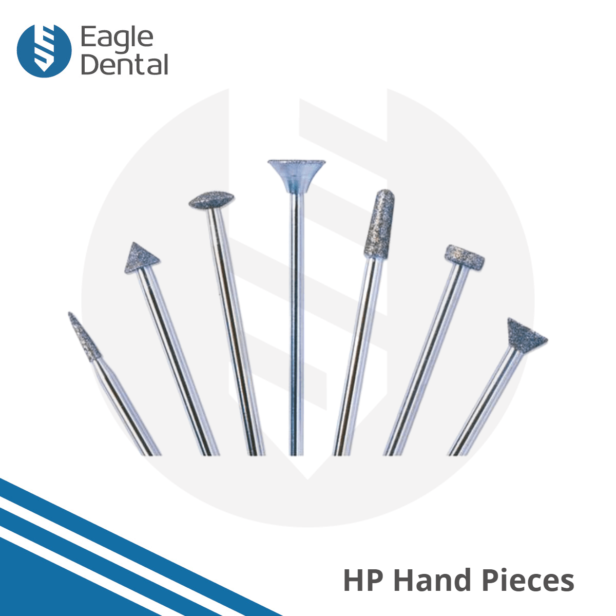 5 x Handpiece HP burs for dental lab