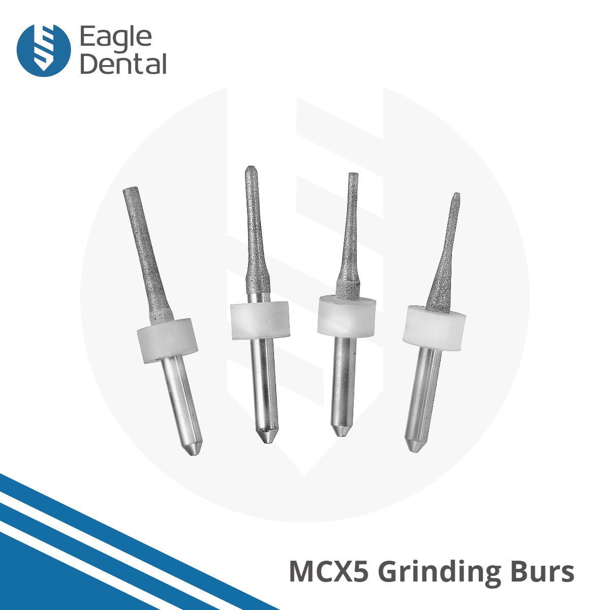 MCX5 burs: emax and glass