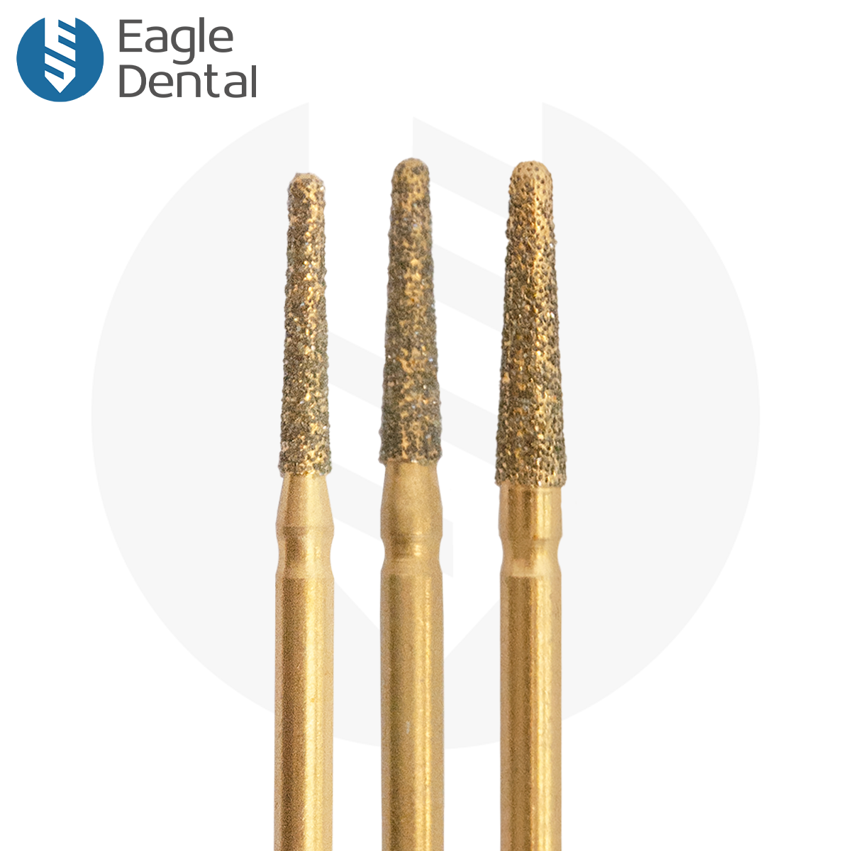 gold burs: round end taper