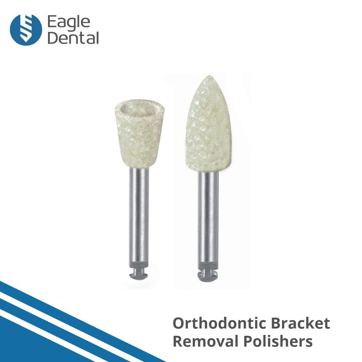 Orthodontic bracket removal polishers
