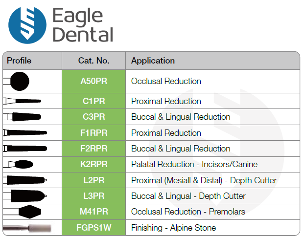All ceramic crown prep burs