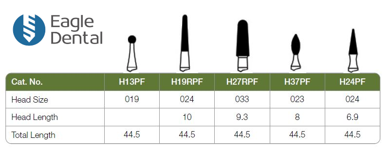 Eagle zirconia cutting burs HP